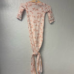 copper pearl girls' peach floral gown newborn
