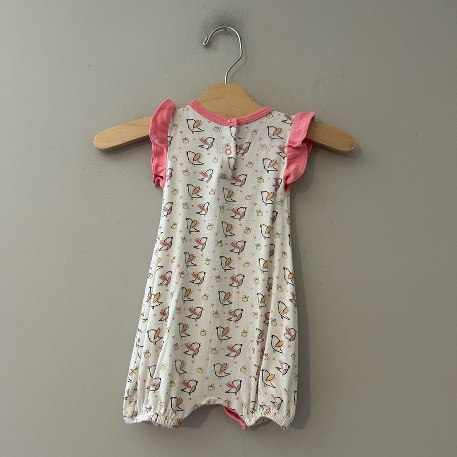 bestaroo bamboo girls' bird romper 3-6M