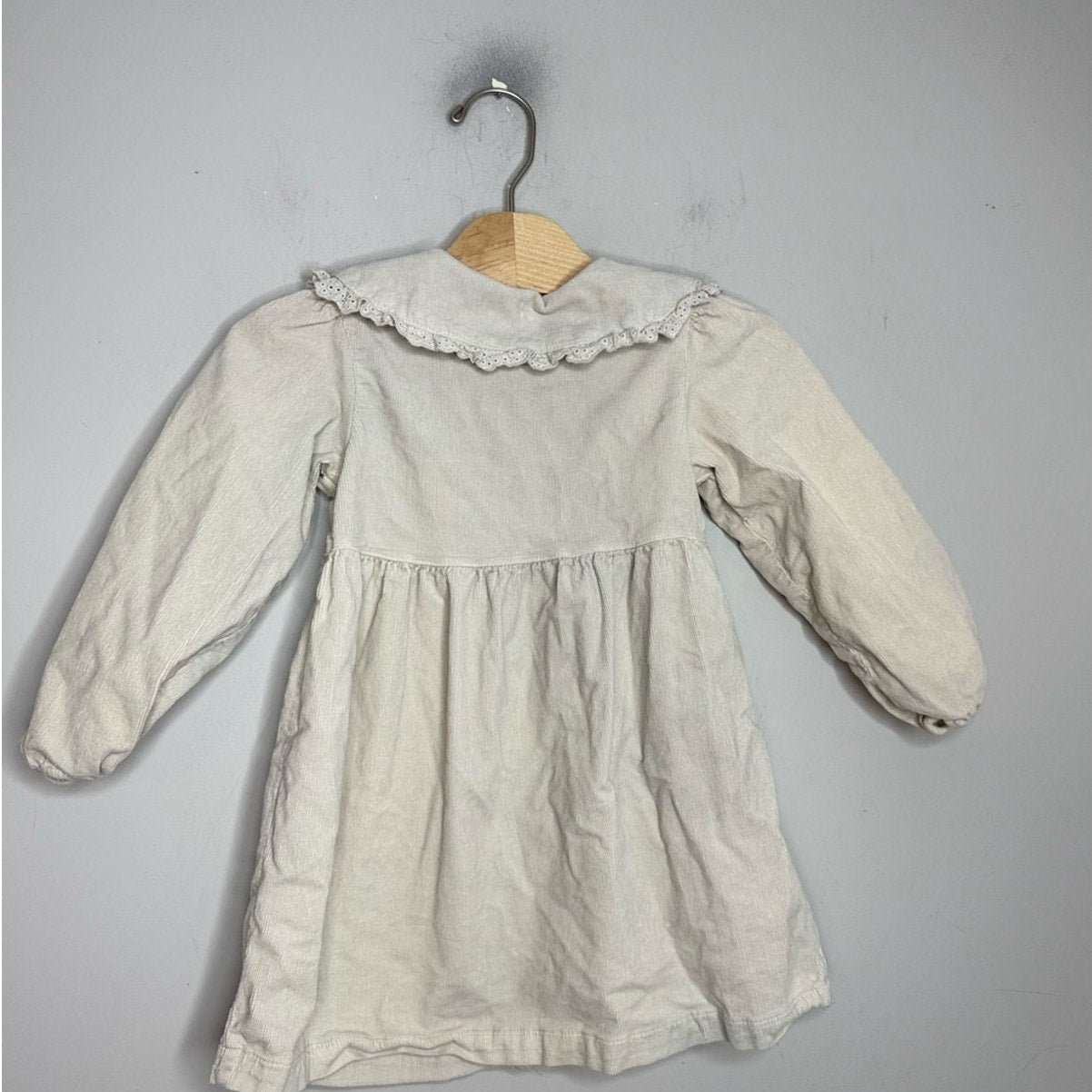 zara girls' corduroy peter pan collar dress 2-3Y