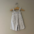 janie and jack white blue stripe romper 12-18M