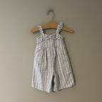 janie and jack white blue stripe romper 12-18M