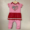 hanna girls’ romper with‎ heart graphic 6-12M