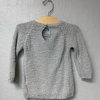 zara girls' gray flower sweater 18-24M