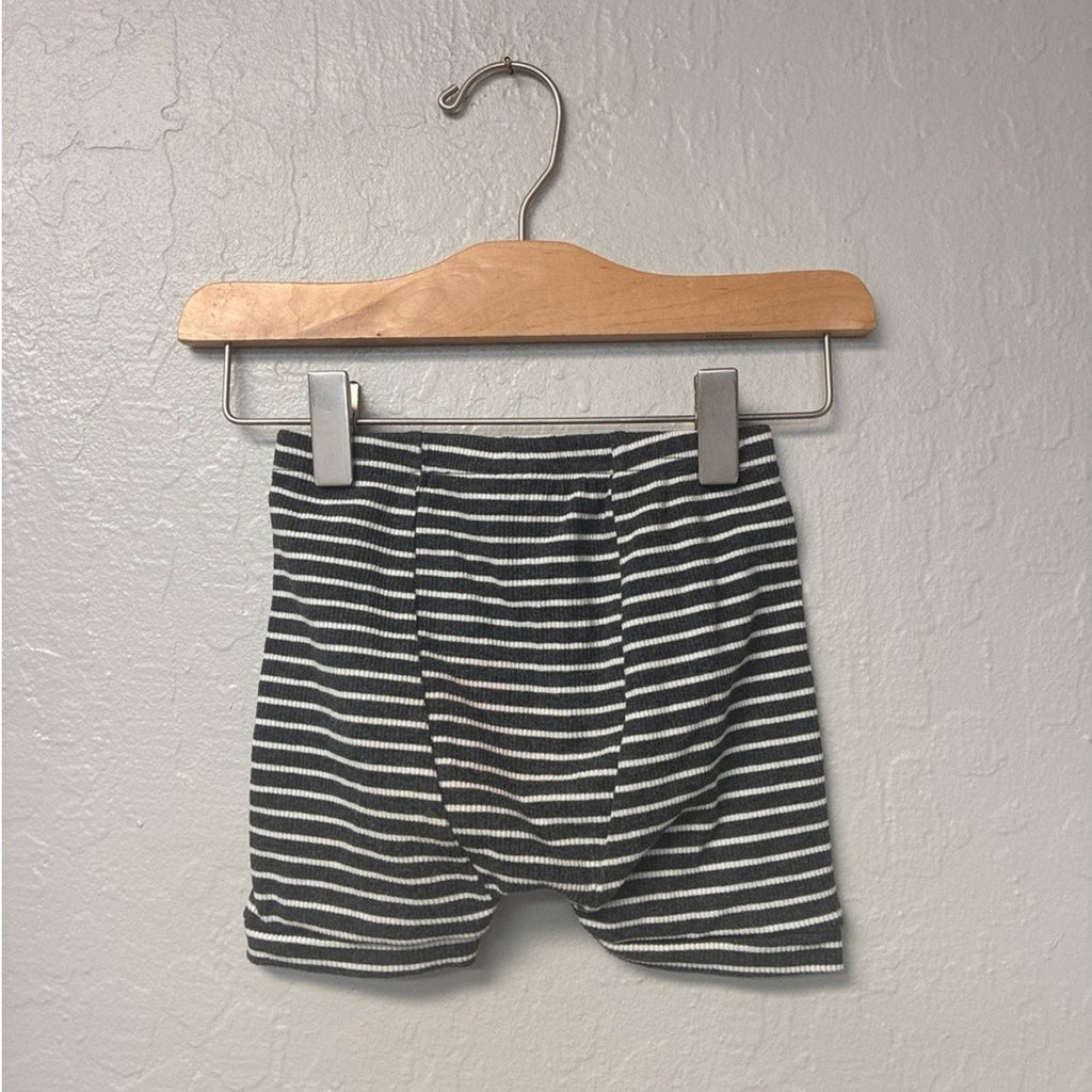 mebie baby gender neutral stripe shorts 2T
