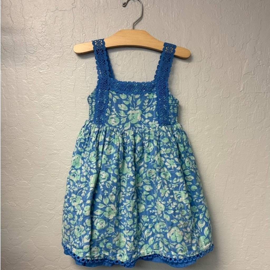 joie blue green sundress 4Y