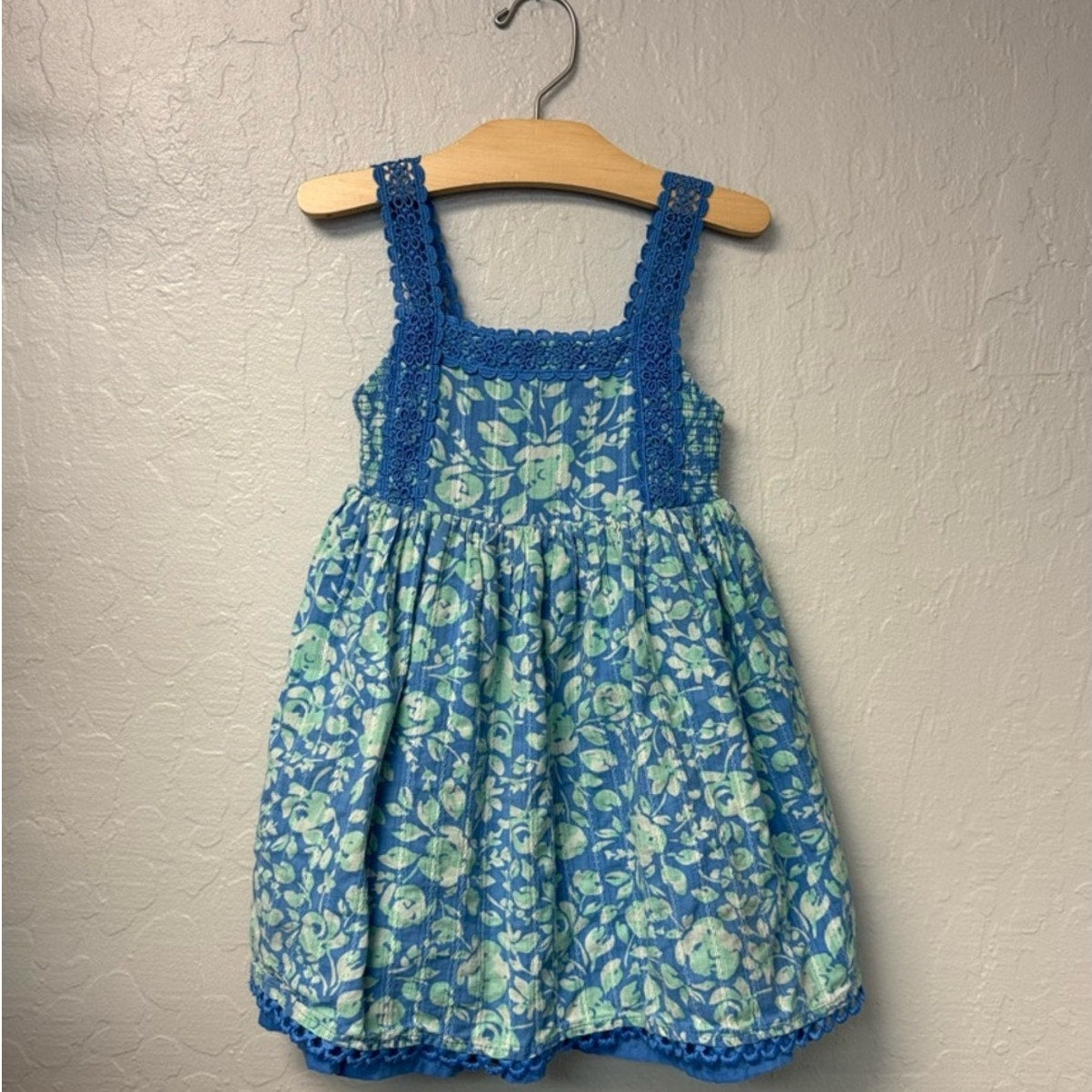 joie blue green sundress 4Y