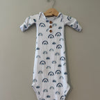 caden lane boys' blue rainbow gown 0-3M