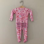 posh peanut pink footie bamboo‎ 6-9M