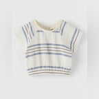 zara girls' muslin stripe skirt set 3-4Y
