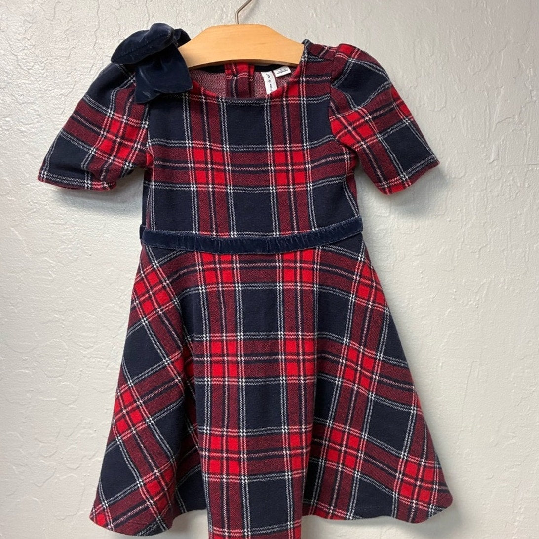 janie and jack plaid bow dress 4Y