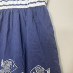 tea collection girls' blue stripe dress 7Y