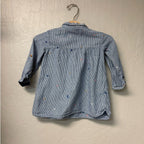 zara girls' blue stripe popover 18-24M