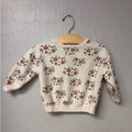 zara girls' cream floral sweatshirt 12-18M