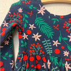 hanna andersson navy floral dress 3T