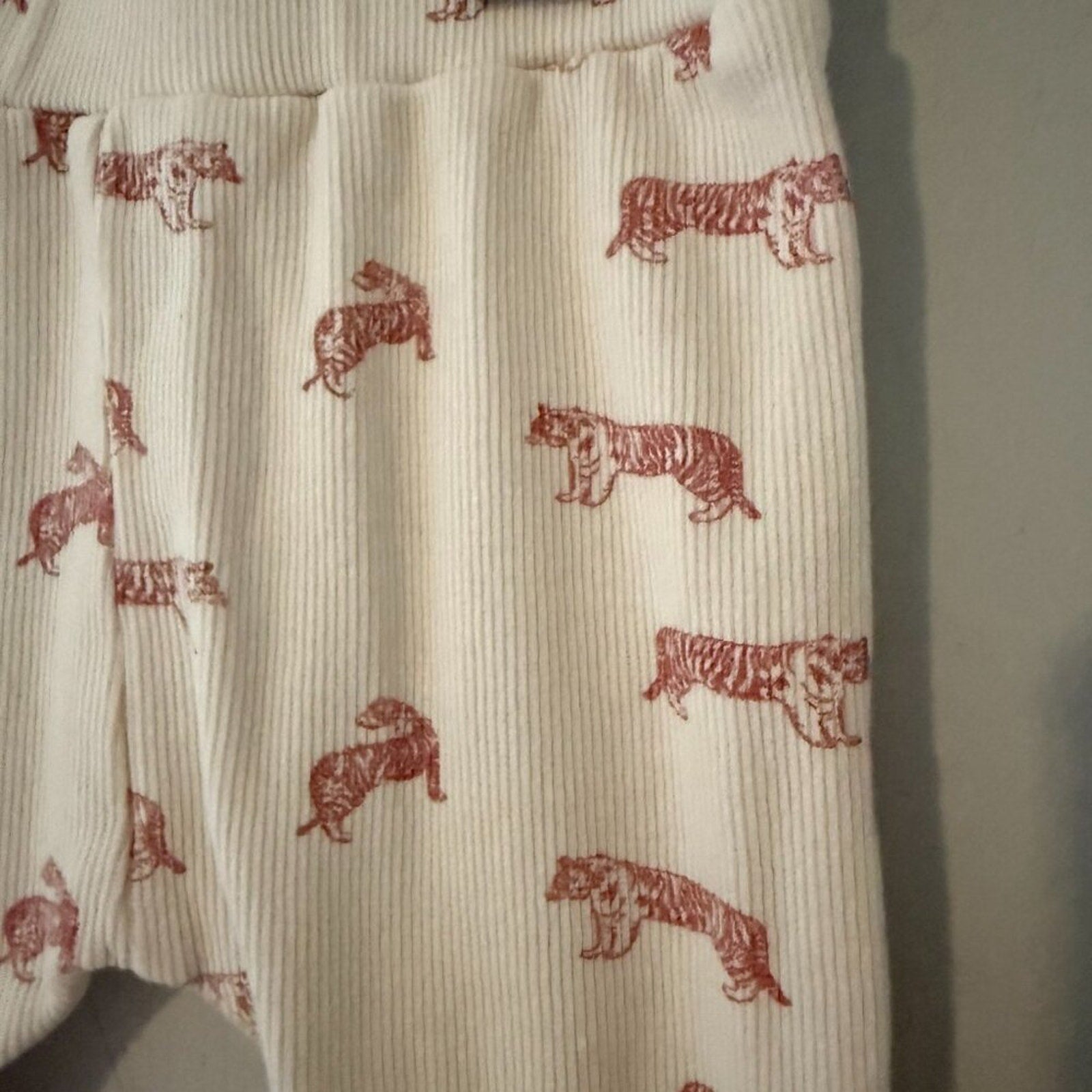 kate quinn cream tiger pants 3-6M