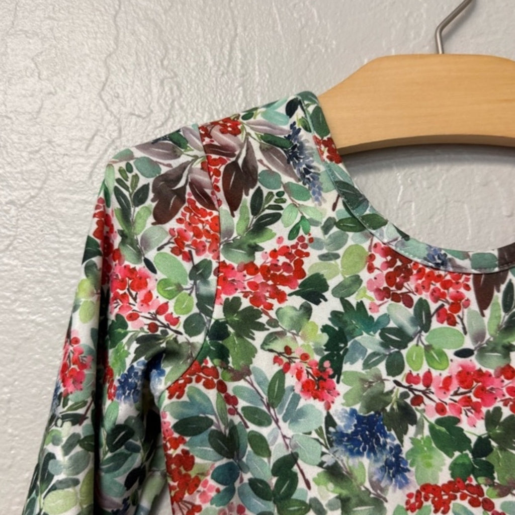 cheeky plum girls' red floral dress 4T
