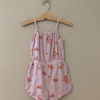 bird & bean purple rollerskate romper 4Y