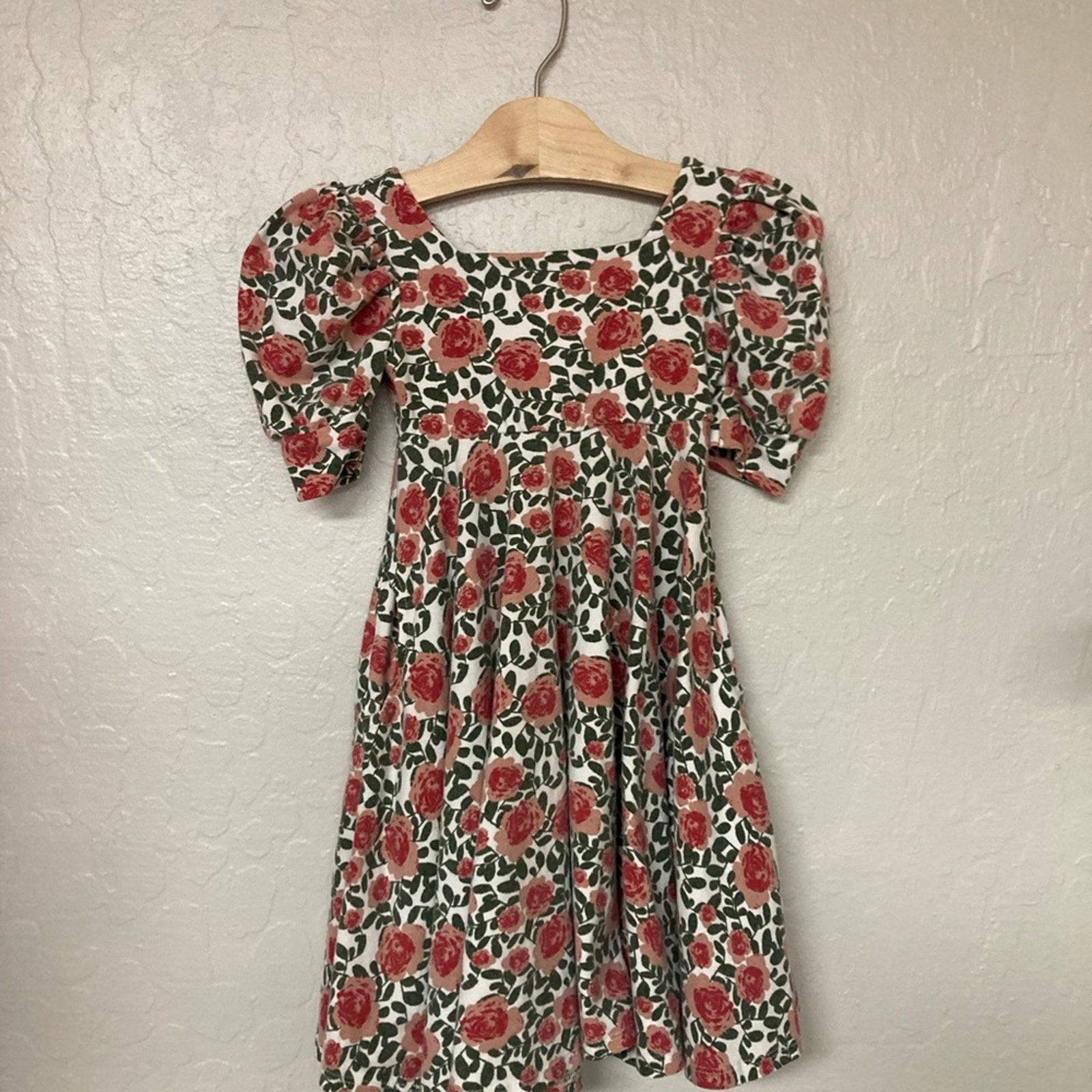 remie girl rose print dress 4Y