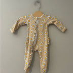 spearmintlove retro floral footie 0-3M