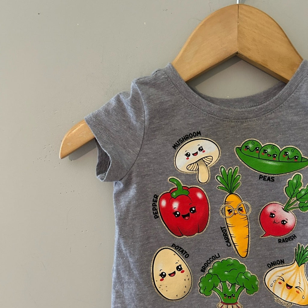 the children's place gray veggie tee 6-9M