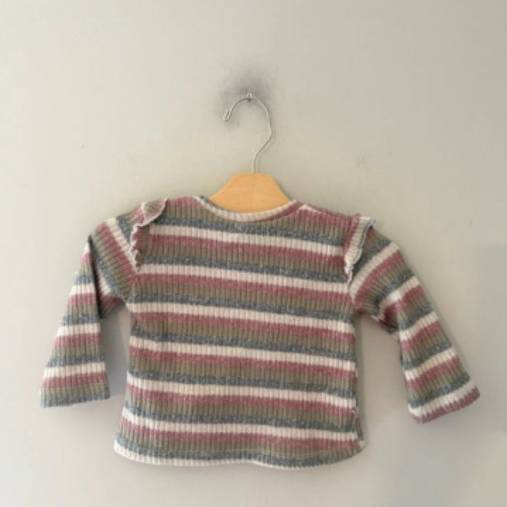 zara girls' retro stripe shirt 12-18M