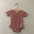 kate quinn pink pointelle romper 6-12M