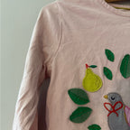 mini boden long-sleeve pink tee 7-8Y