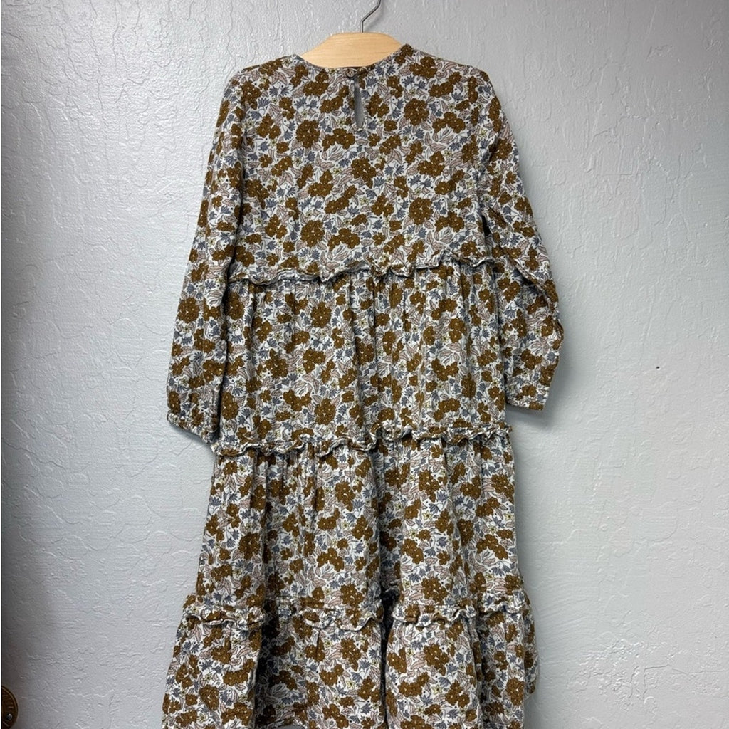 rylee + cru dress tiered floral dress 8-9Y