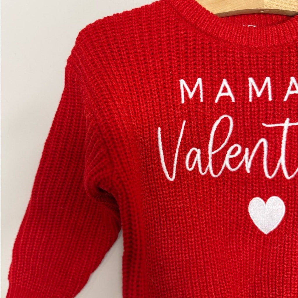 reverie threads red valentine sweater 12-18M