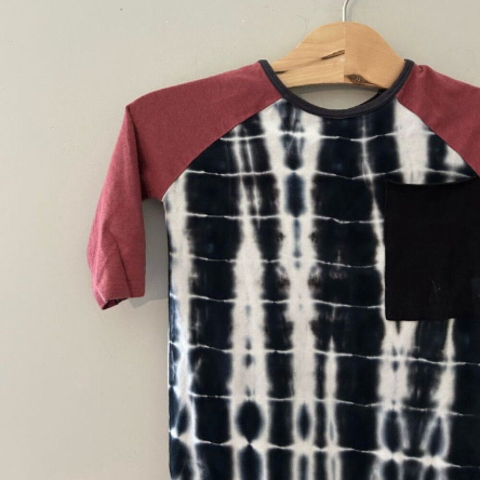 rags boys' maroon tie-dye romper 2T