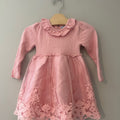 mayoral dress pink knit tulle floral skirt‎ 24M