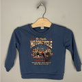 shein blue motorcycle sweatshirt 12-18M