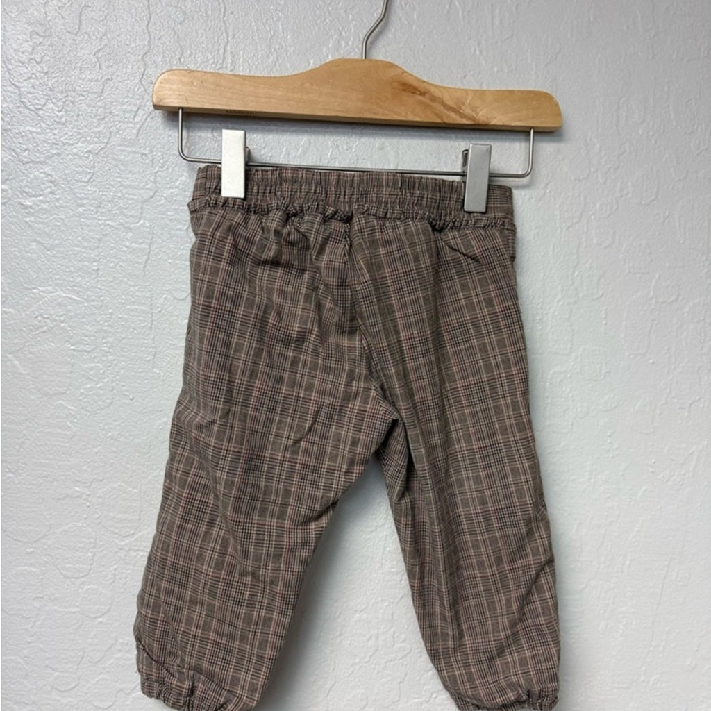 zara girls' plaid pants 9-12M