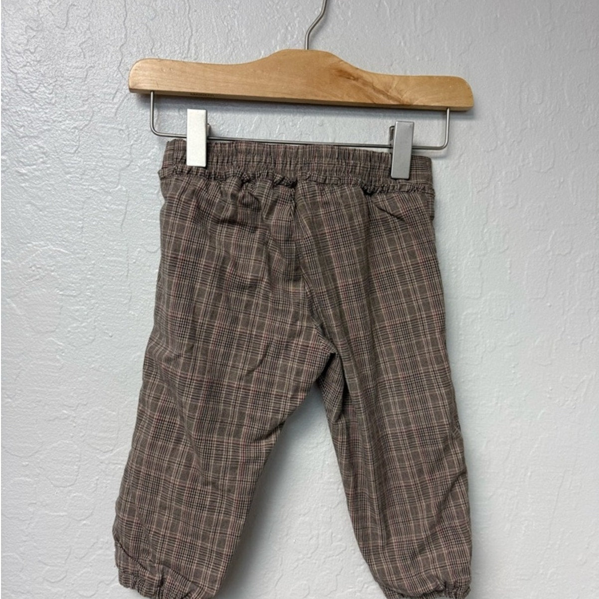 zara girls' plaid pants 9-12M