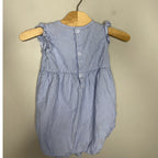 carter's blue stripe romper 18M
