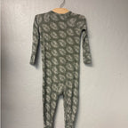 brave little ones green leaf bamboo footie 18-24M