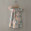zara girls' floral embroidered dress 5-6Y