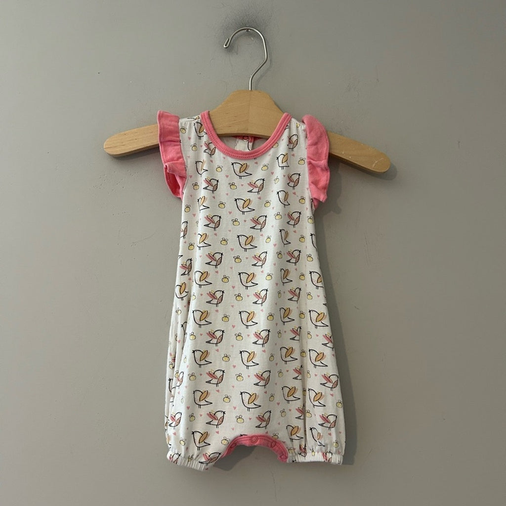 bestaroo bamboo girls' bird romper 3-6M