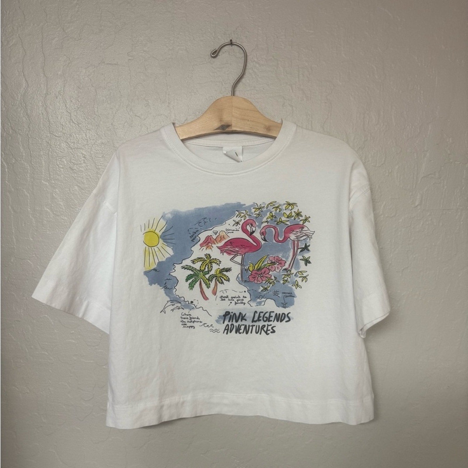 zara girls' flamingo adventure tee 13-14Y