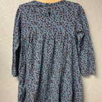 zara girls' blue floral dress 4-5Y
