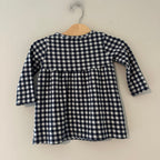 zara navy plaid dress 18-24M