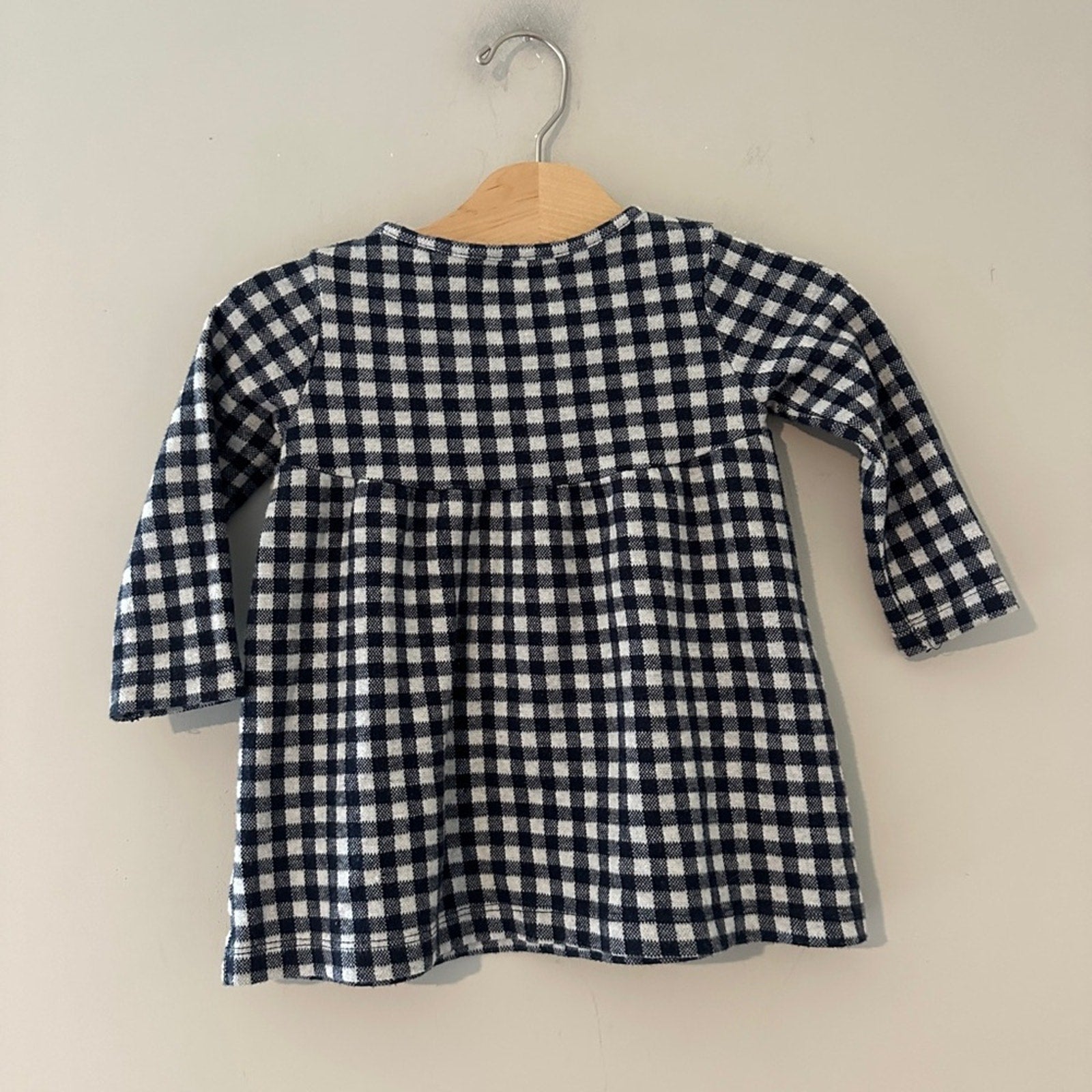 zara navy plaid dress 18-24M