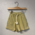 junie grey green neutral waffle shorts 3-4Y