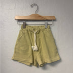 junie grey green neutral waffle shorts 3-4Y