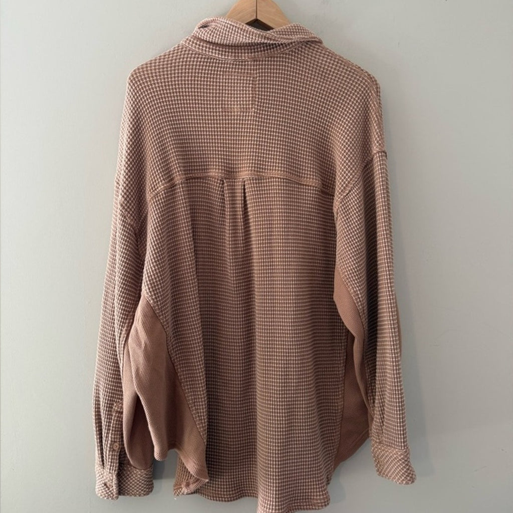 aerie tan shacket LARGE