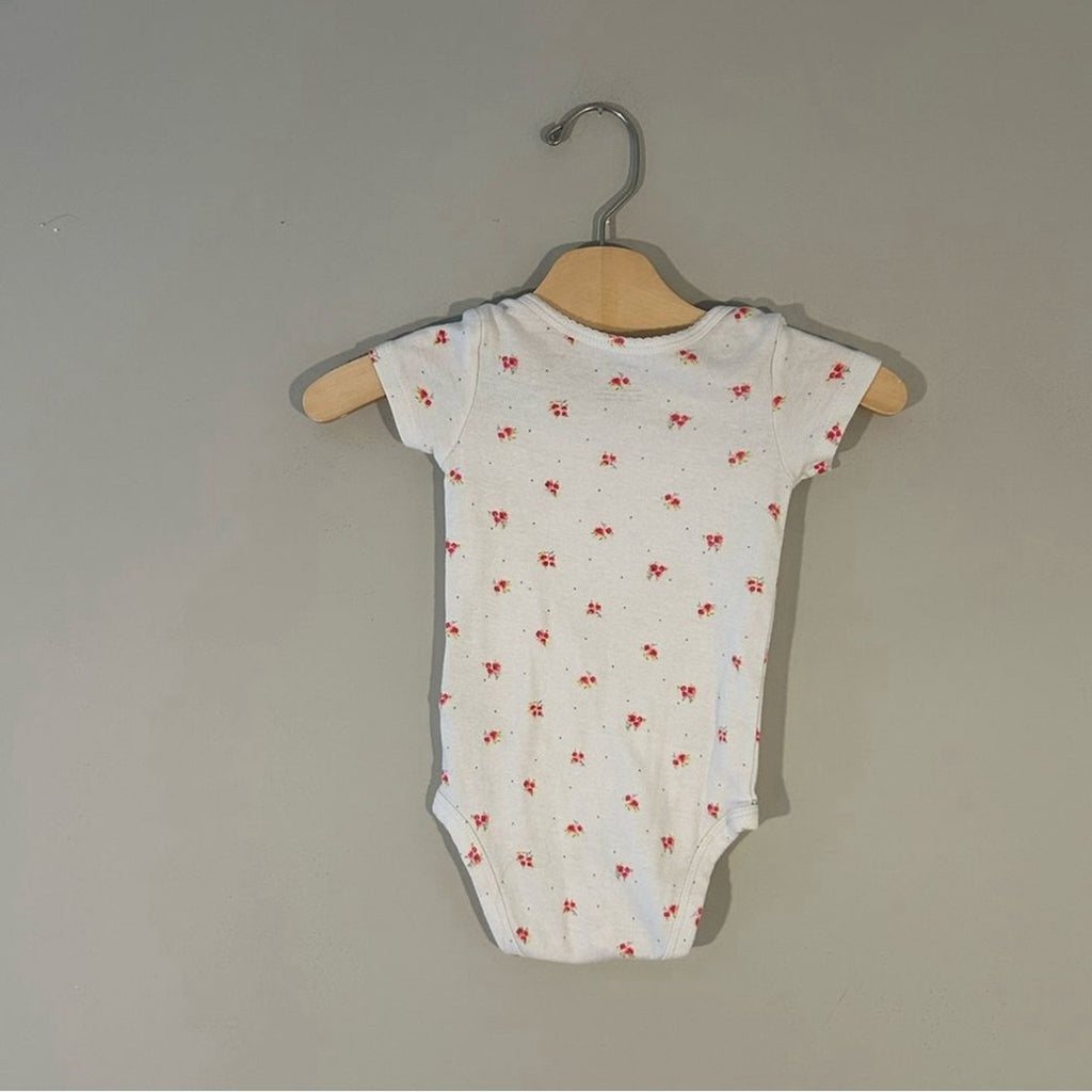 carter’s white floral onesie 9M