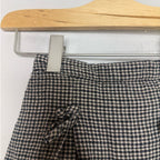 zara brown cream plaid skirt bows 2Y
