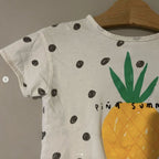 zara girls' pineapple tee 3-4Y