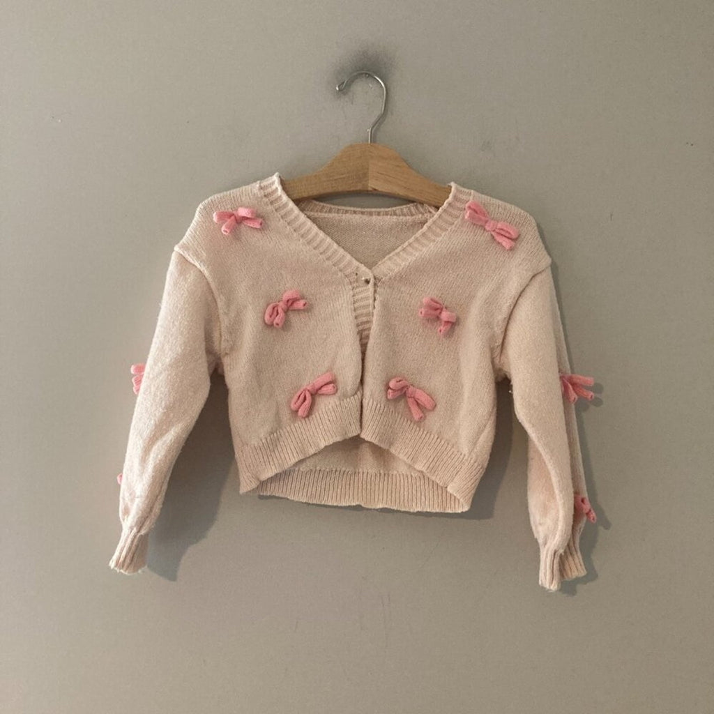 reverie threads bow cardigan 3-4Y
