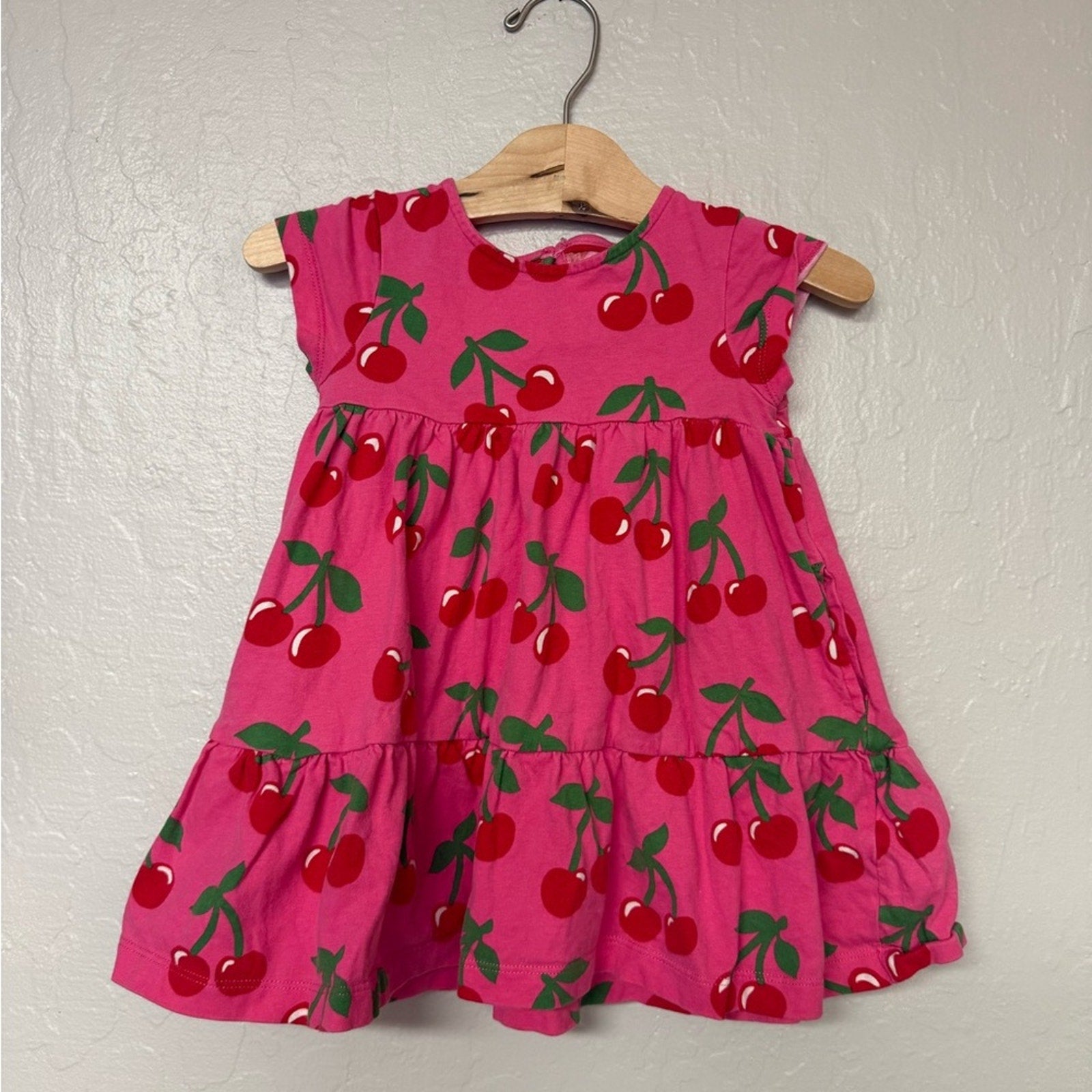 mini boden pink cherry dress 2-3Y